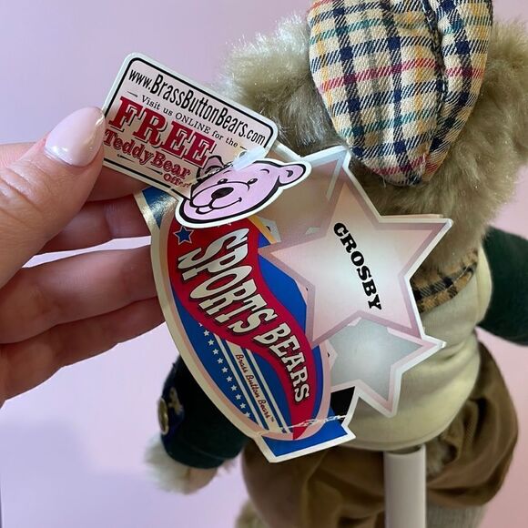 Crosby Brass Button Bears Sports Bear Golfer Player 12" with Standard Plush NWT - Picture 5 of 11